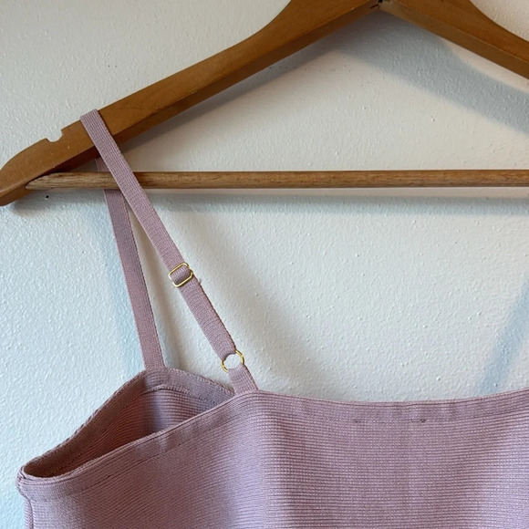 Intimately Free Dusty Pink/Purple Knit Front Lace Up Baby Doll Tank Top Sm - Picture 6 of 10